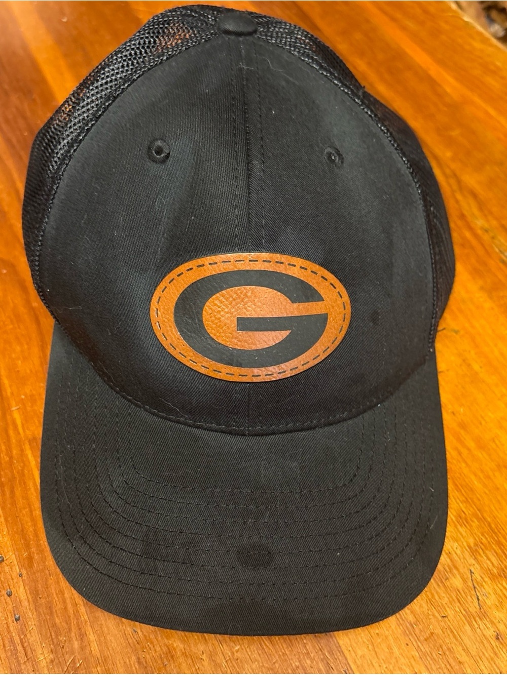 UGA Black Trucker Hat with Brown 'G' Patch